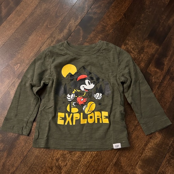 Gap x Disney Mickey Mouse 12-18M long sleeve tee - Picture 1 of 3